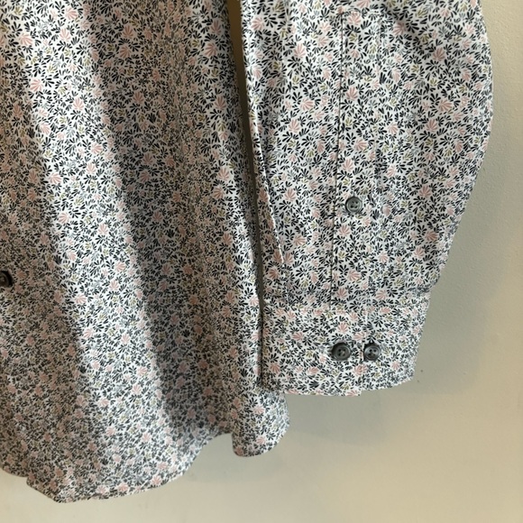 Apt 9 Premier Flex Slim Fit Long Sleeve Dress Shirt Multi Leaf Print 15” Medium - Picture 5 of 9